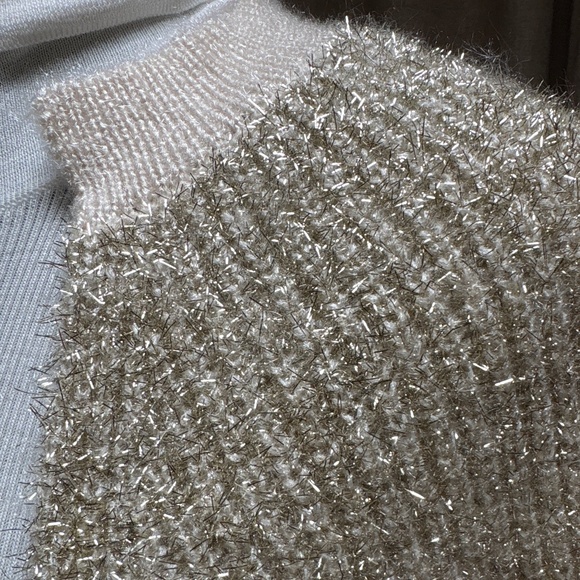Anthropologie Metallic Cocoon Sweater-Gold Shimmer-NWT - Picture 2 of 4